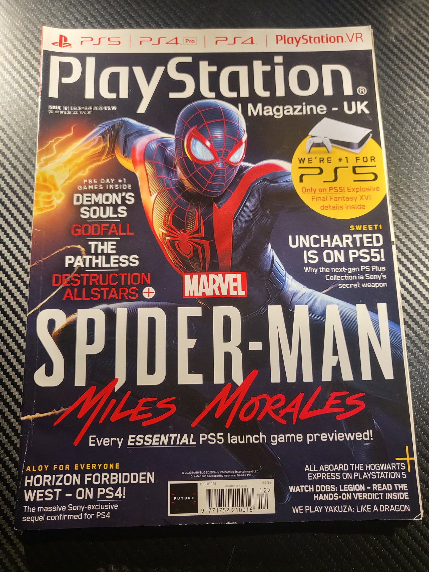 PlayStation Official Magazine December 2020 UK 181 (968) Spiderman Miles Morales Godfall