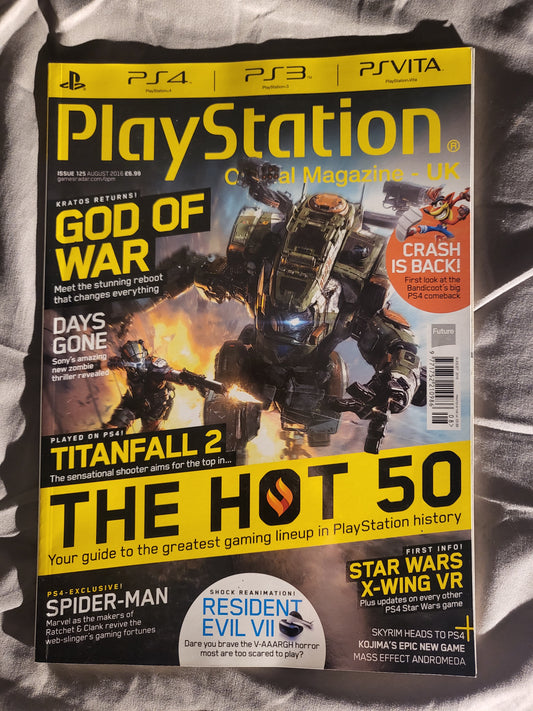 PlayStation Official Magazine August 2016 UK 125 (971) God of War Titanfall Days GOne