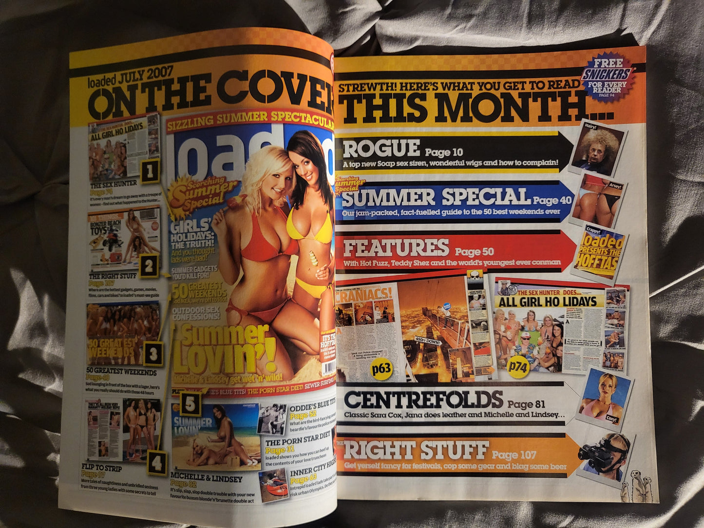 Loaded Magazine July 2007 (Rare)(970) Lindsey Strutt Michelle Marsh Victoria Hawkins
