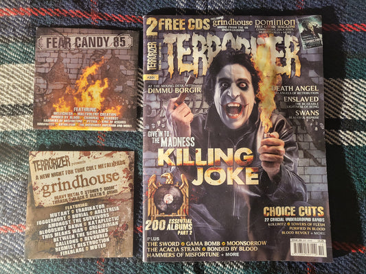 Terrorizer Magazine September 2010 #201 (973) 2 CD's Dimmmu Killing Joke Swans