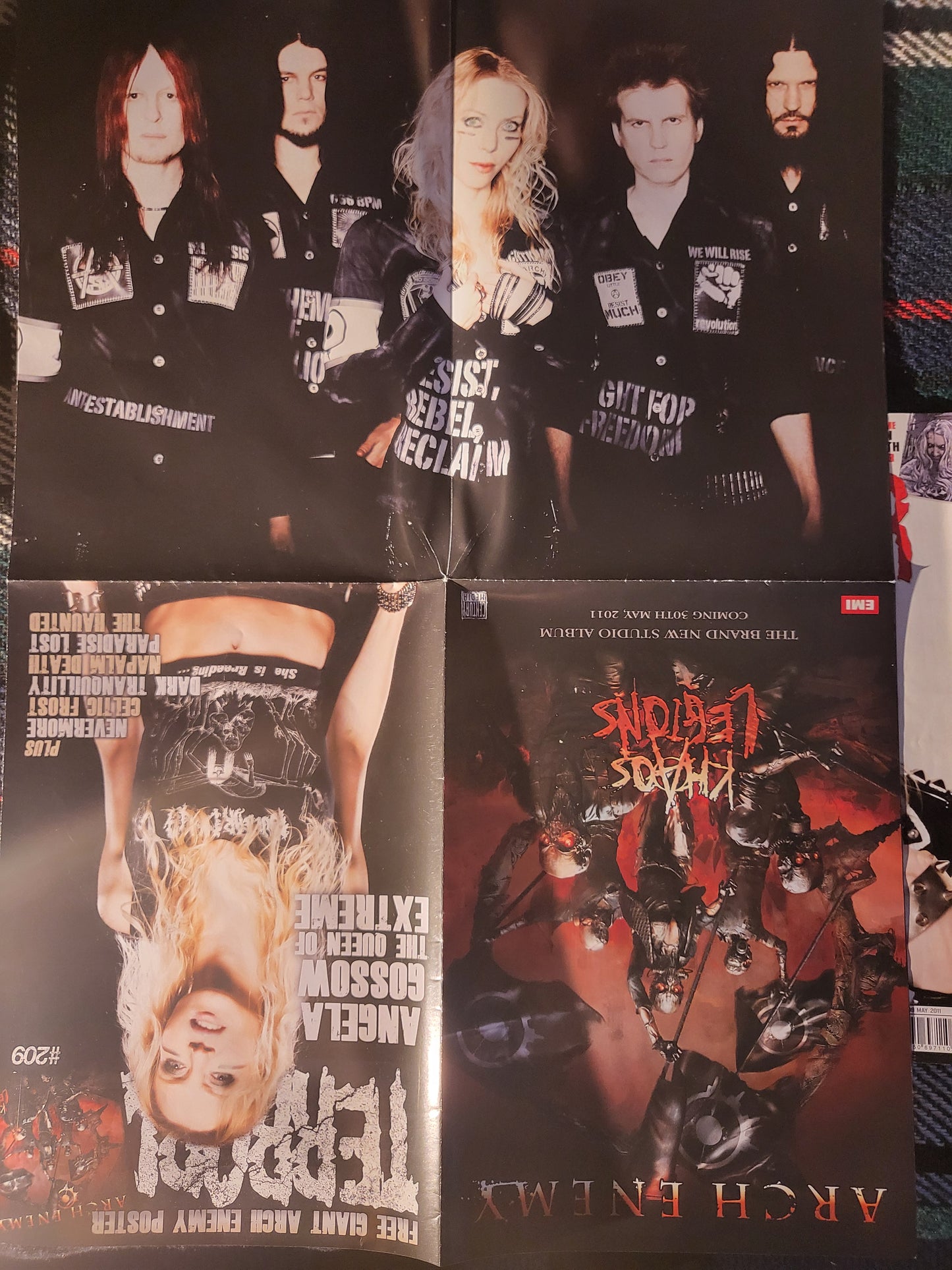 Terrorizer Magazine May 2011 #209 (973) With CD & POSTER Angela Gassow Primordial