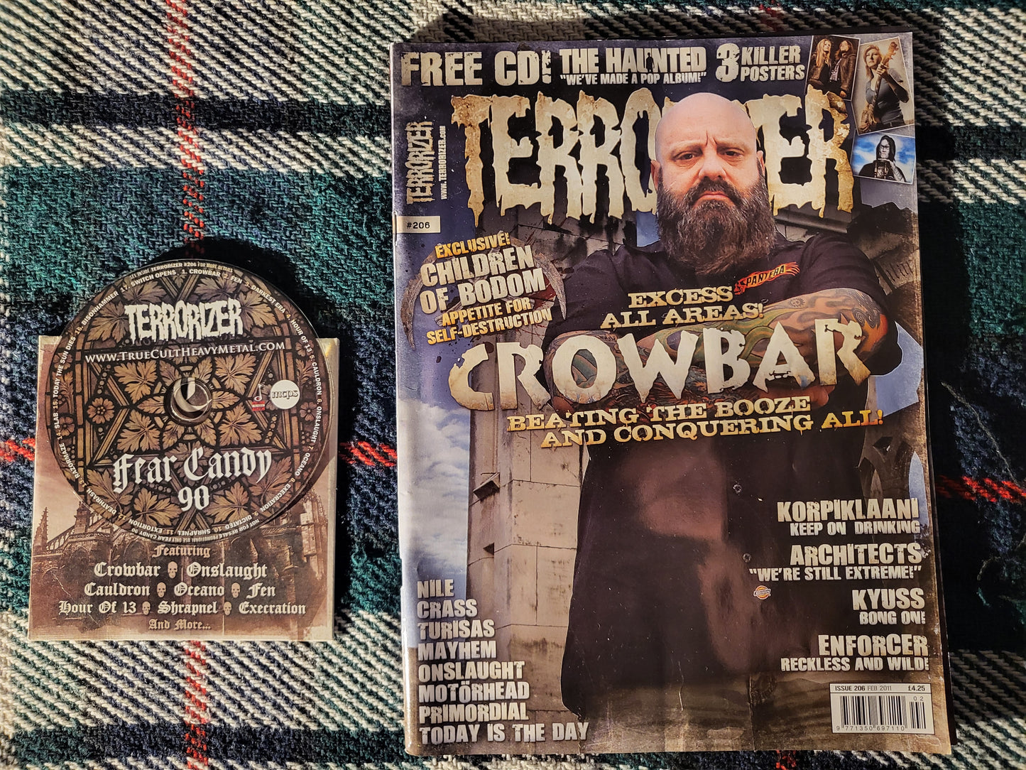 Terrorizer Magazine February 2011 #206 (973) With CD Crowbar Motorhead