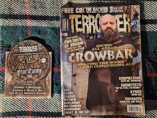 Terrorizer Magazine February 2011 #206 (973) With CD Crowbar Motorhead