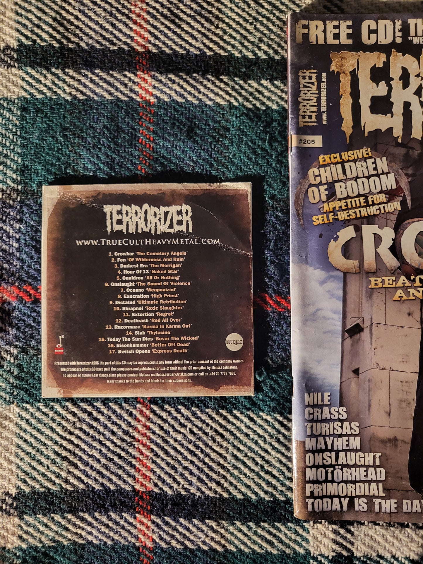 Terrorizer Magazine February 2011 #206 (973) With CD Crowbar Motorhead