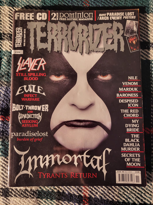 Terrorizer Magazine October 2009 #189 w/ Dominion (973) Immortal Slayer