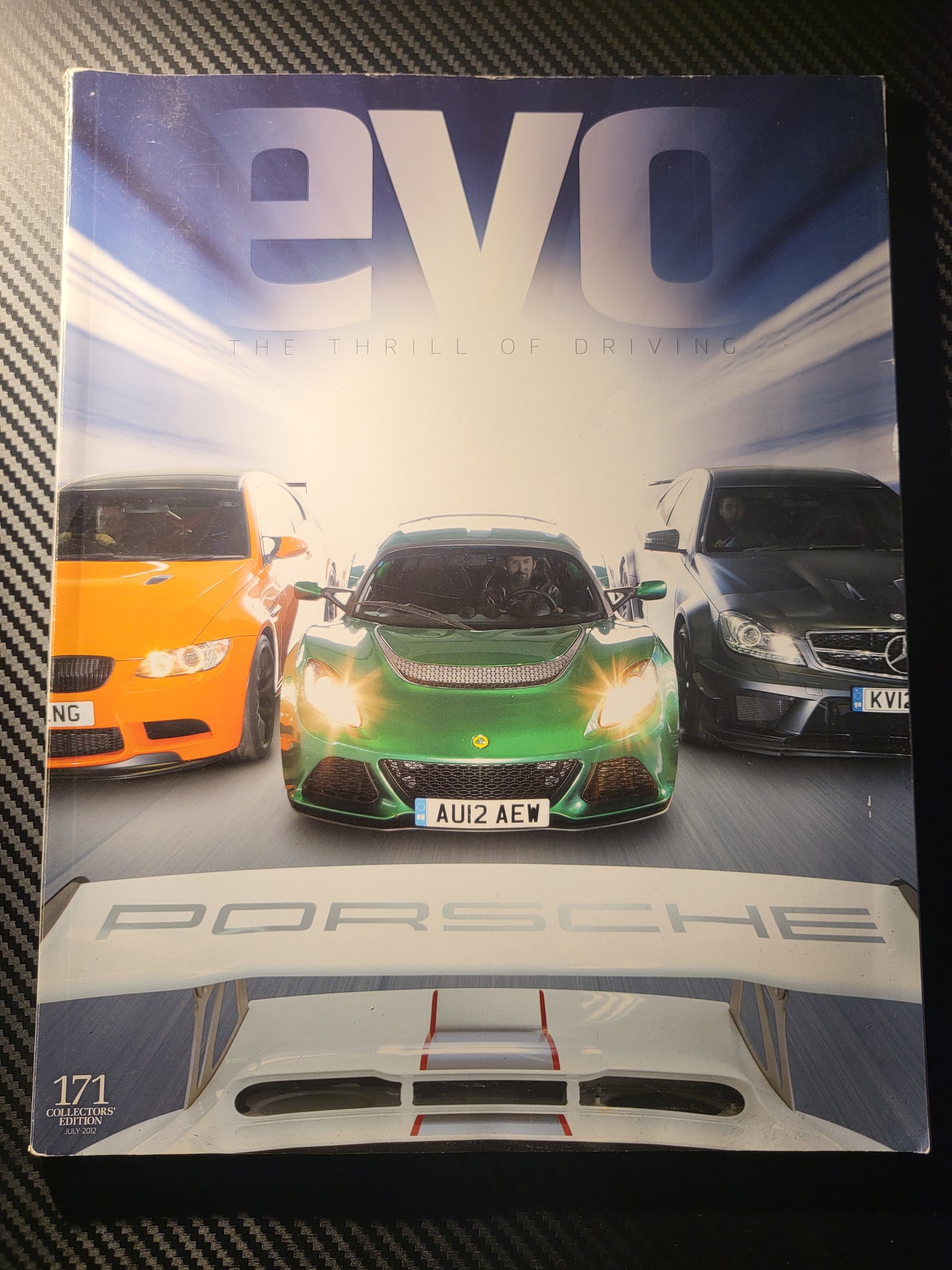 EVO Magazine July 2012 #171 (978) Exige v C63 Black v M3 GTS v GT3 RS, Esprit