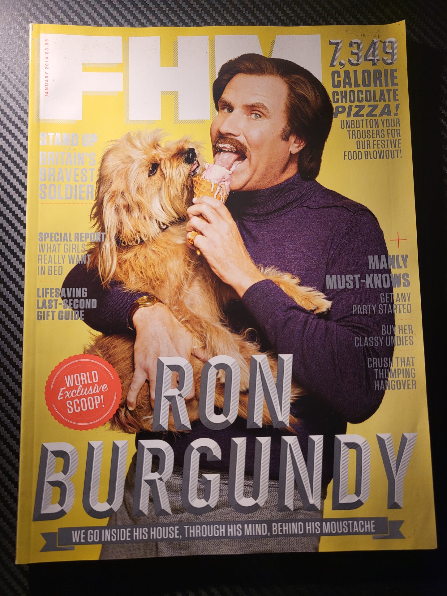 FHM Magazine January 2014 (982) Ron Burgundy Charlotte Fitness Fads