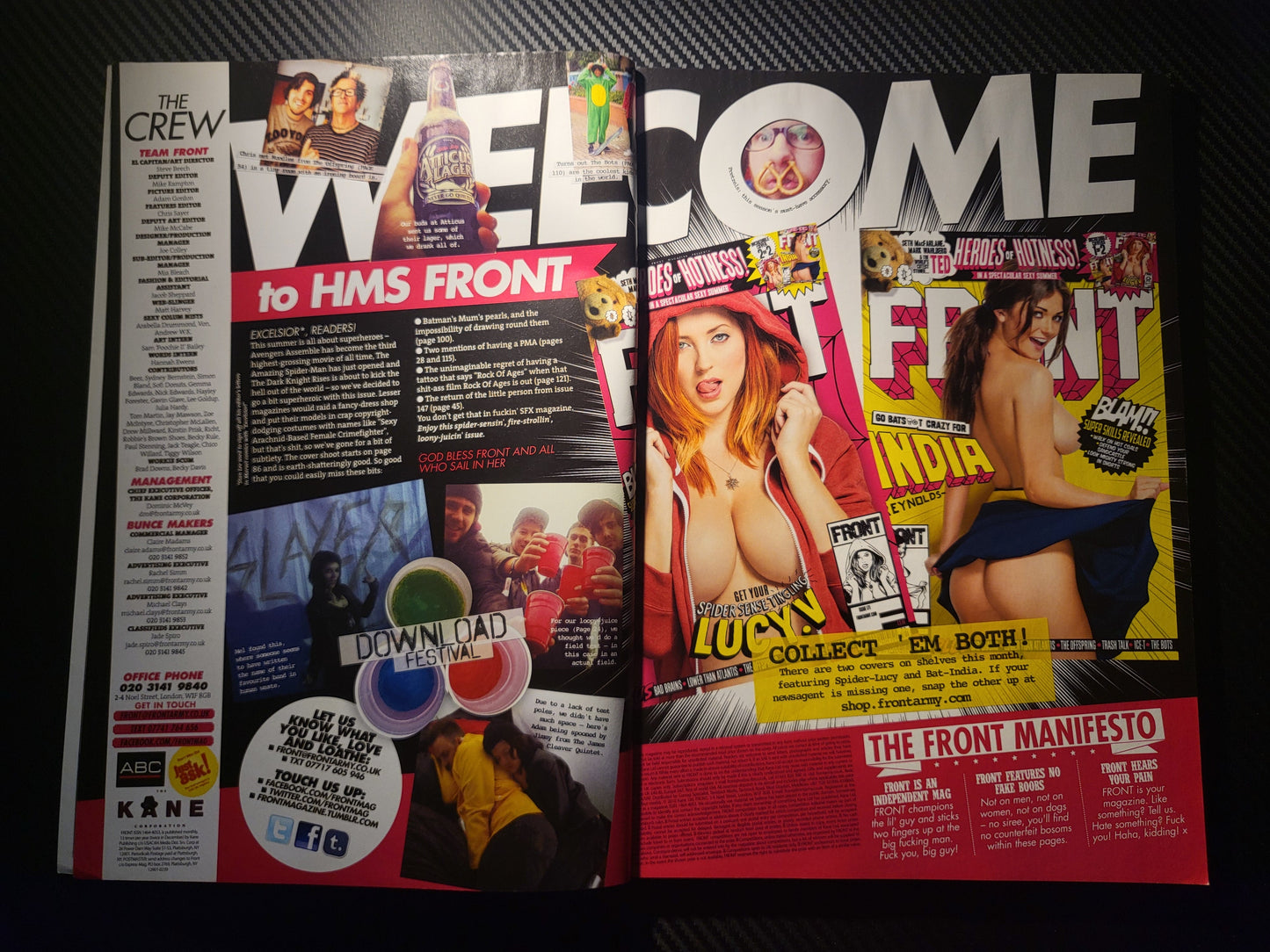 FRONT Magazine Issue 171 (979) Lucy V India Reynolds