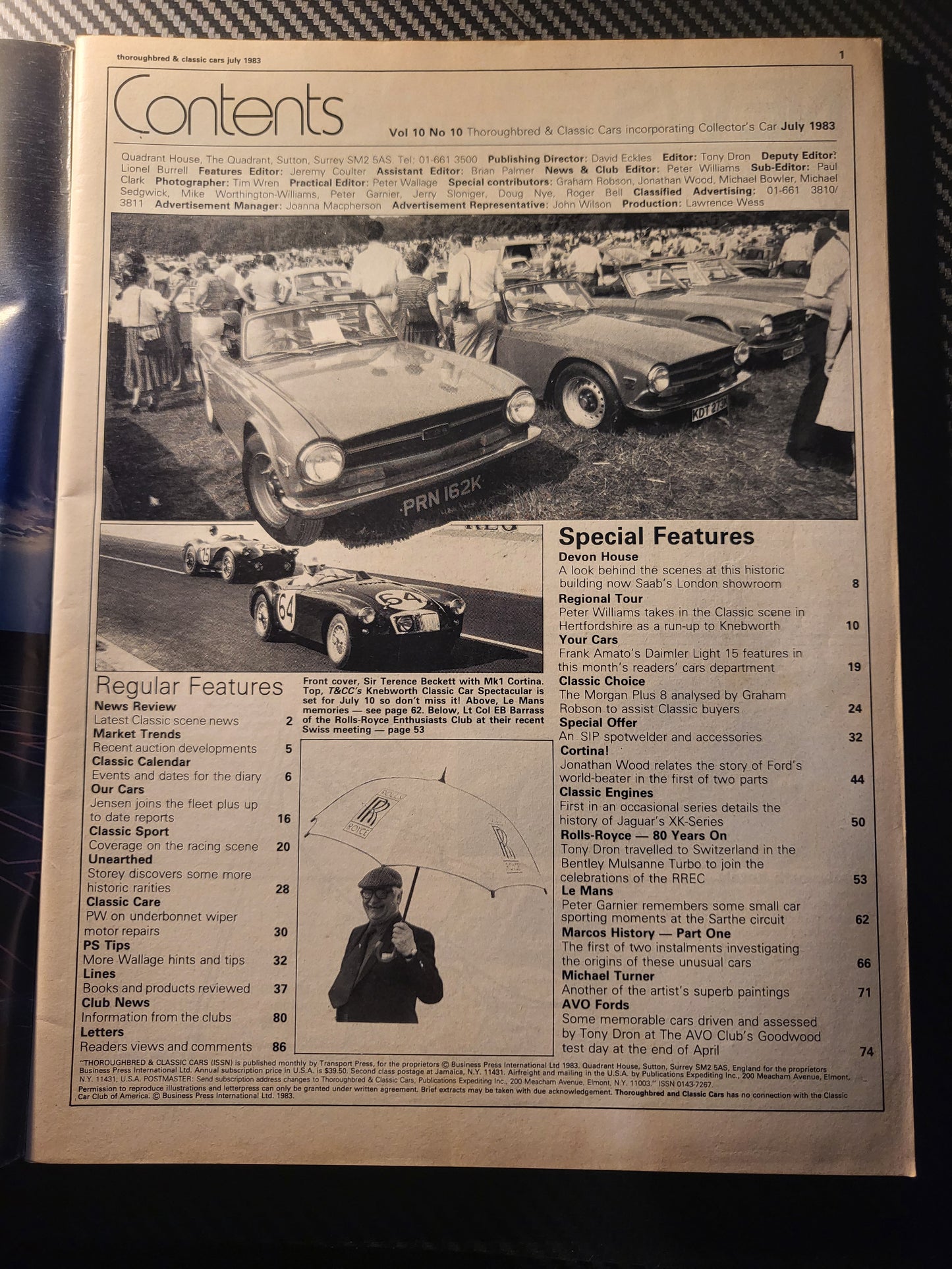 Classic Cars Magazine July 1983 (986) Ford Cortina Rolls-Royce Bentley Mulsanne Turbo