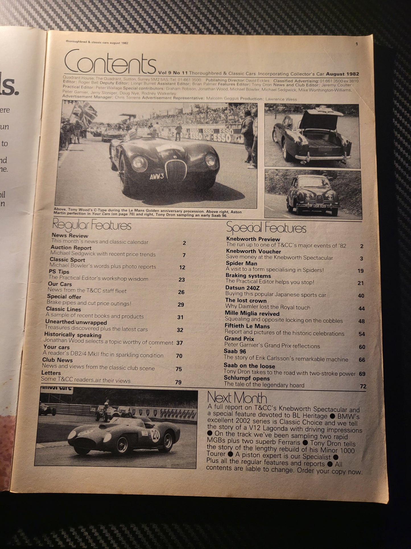 Classic Cars Magazine August 1982 (985) Datsun 240Z, Saab 96, Aston DB2/4 MkII