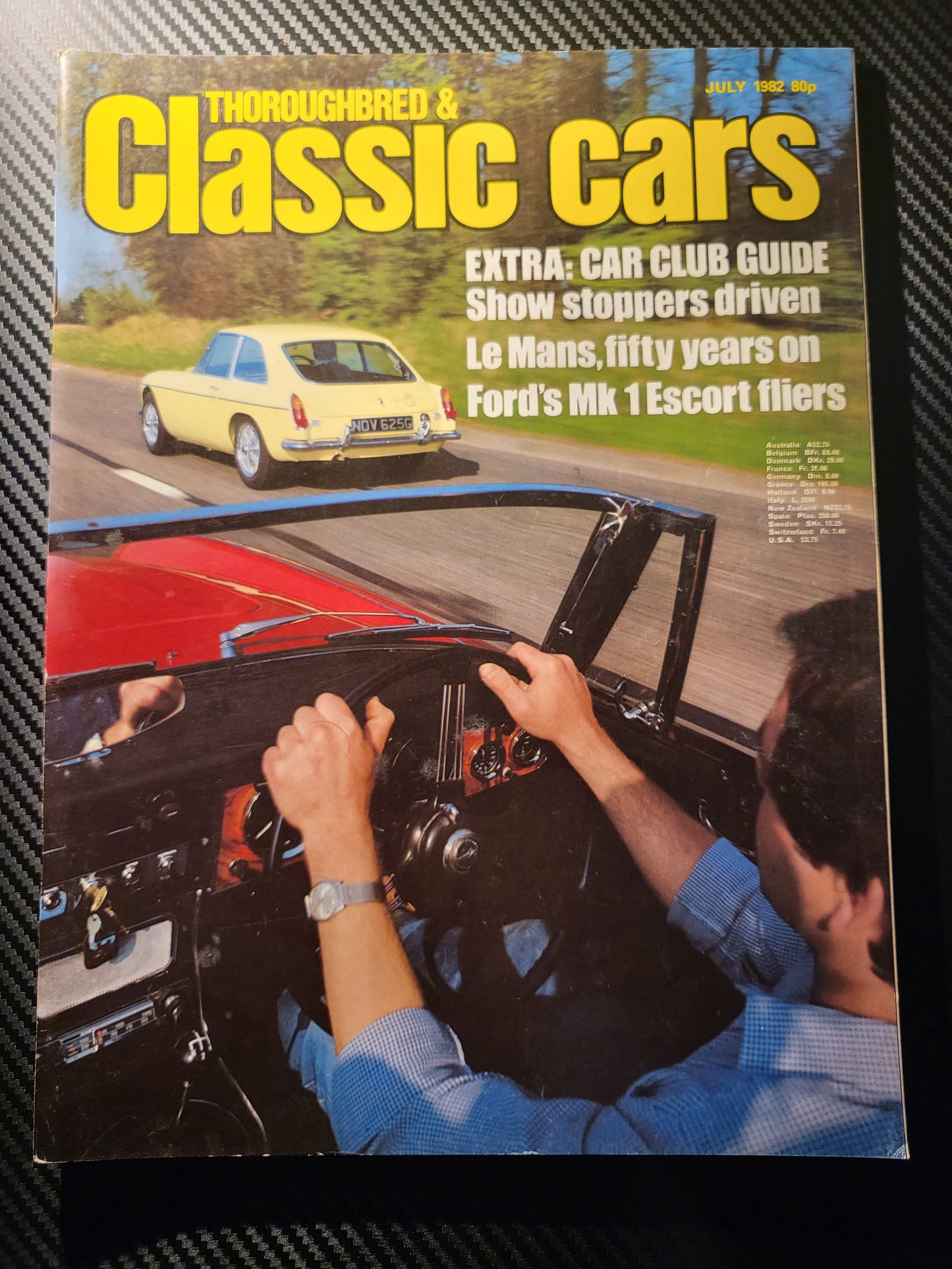 Classic Cars Magazine July 1982 (985) Austin Healey, MGC, Jag C-Type, Esprit Turbo