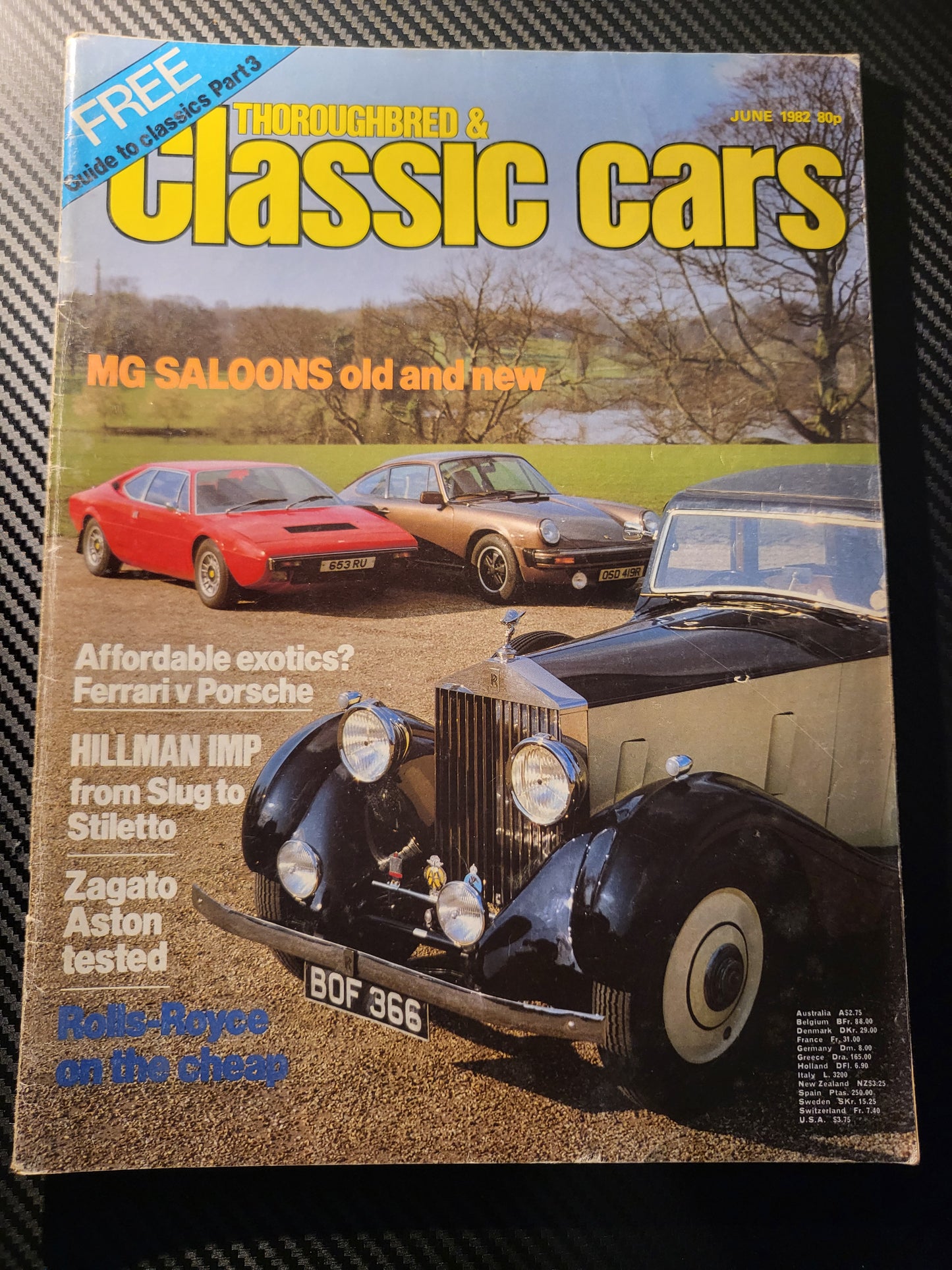 Classic Cars Magazine June 1982 (985) Hillman Imp, Aston Zagato, Ferrari 308, Porsche 911