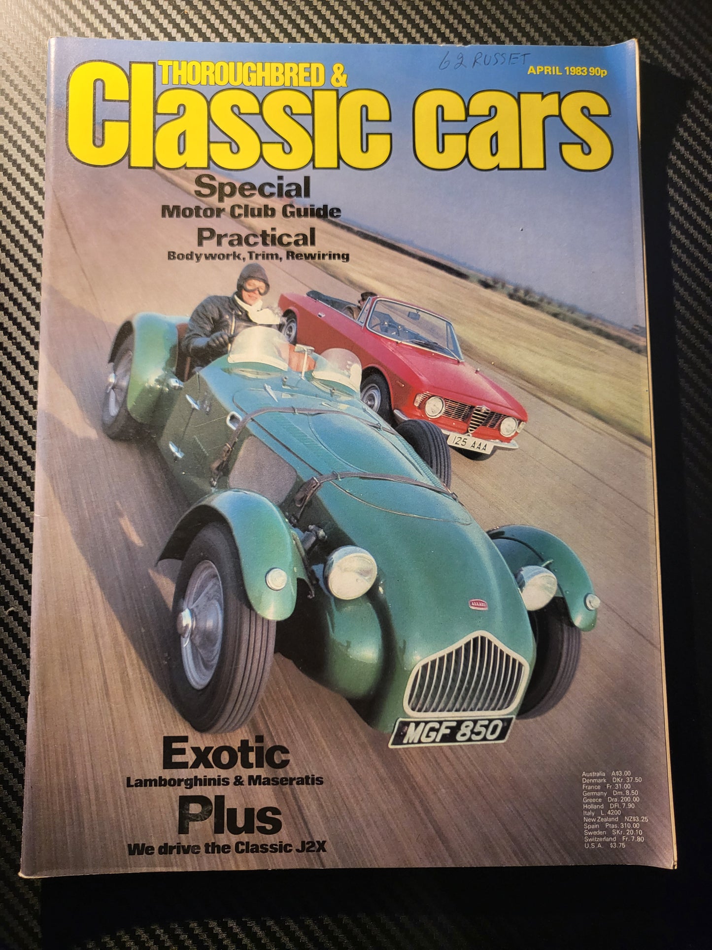 Classic Cars Magazine April 1983 (985) Audi 80, Lotus Elan, Alfa 1750/2000, J2X