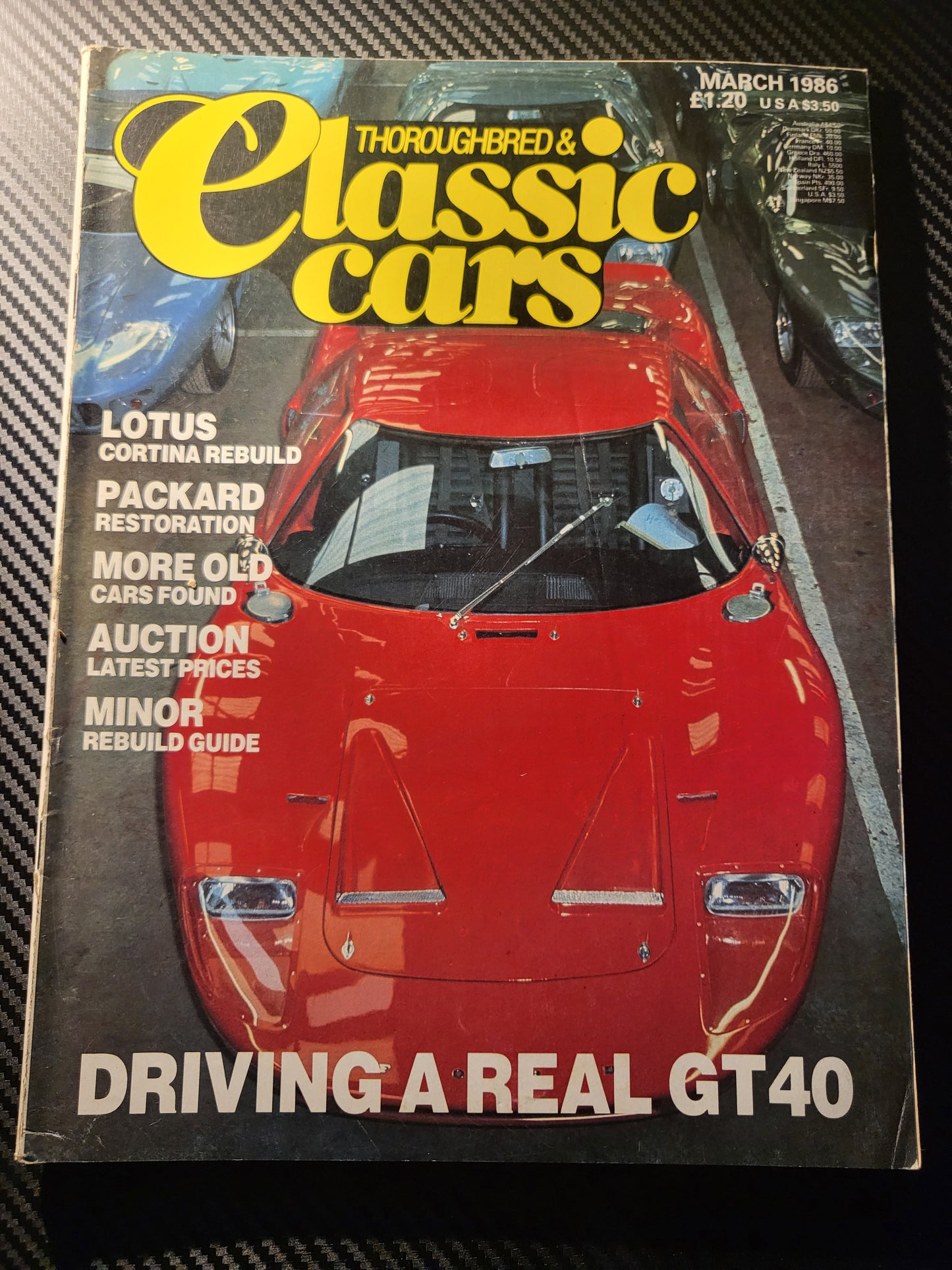 Classic Cars Magazine March 1986 (984) Lotus Cortina Ford GT40