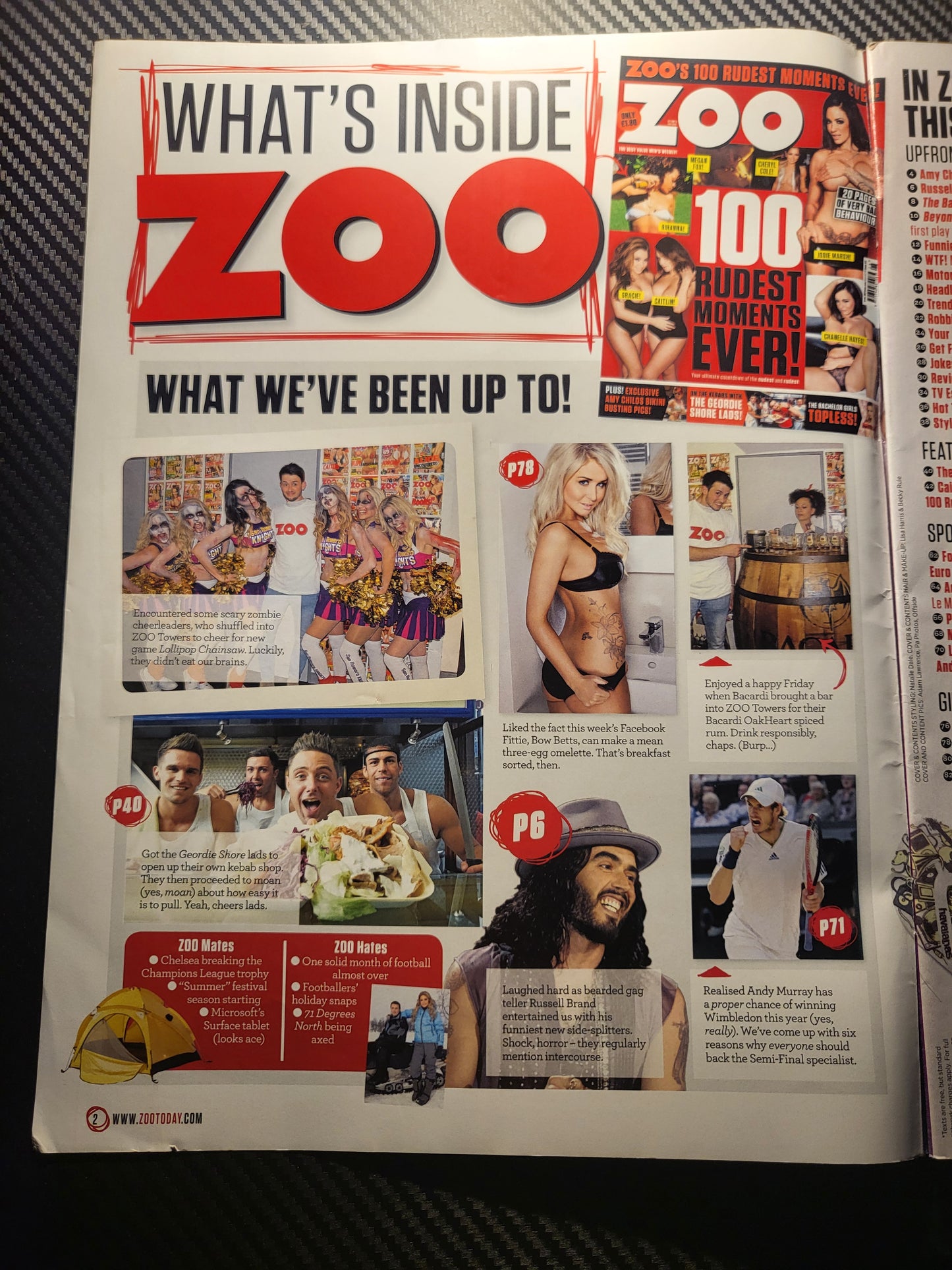 ZOO Magazine 29 June 5 July 2012 (987)(Rare) Jodie Marsh Chanelle Hayes Megan Fox