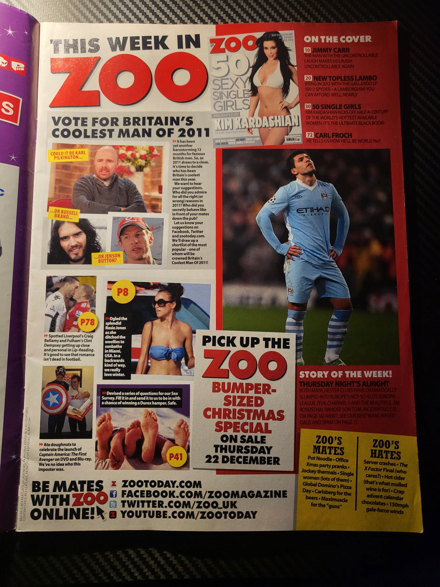 ZOO Magazine 16-22 December 2011 (987)(Rare) Kim Kardashian Rosie Jones