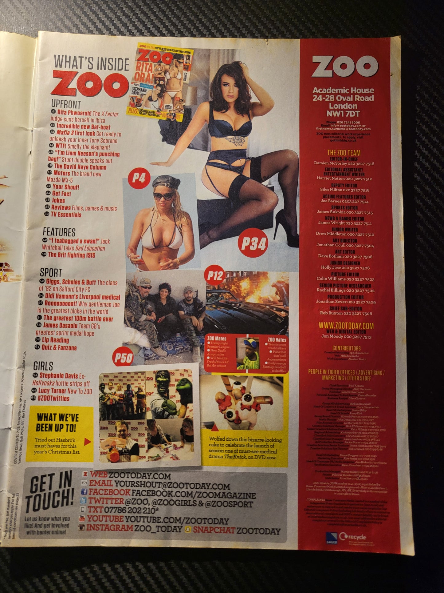 Zoo Magazine 21-27 August 2015 (990) Rita Ora Stephanie Davies Lucy Turner
