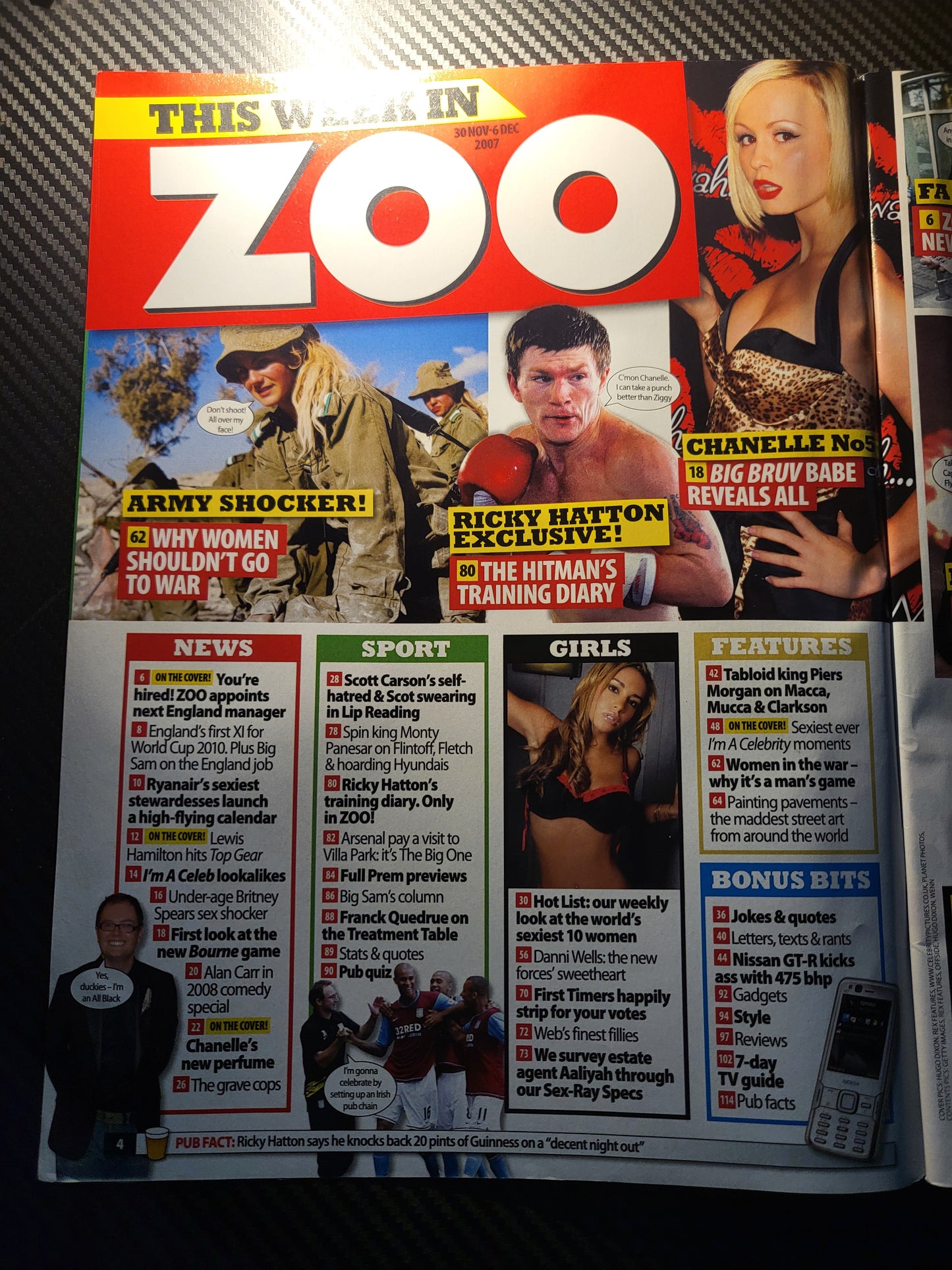 Zoo Magazine 30 November 6 December 2007 (993) Gemma Atkinson POSTER Danni Wells