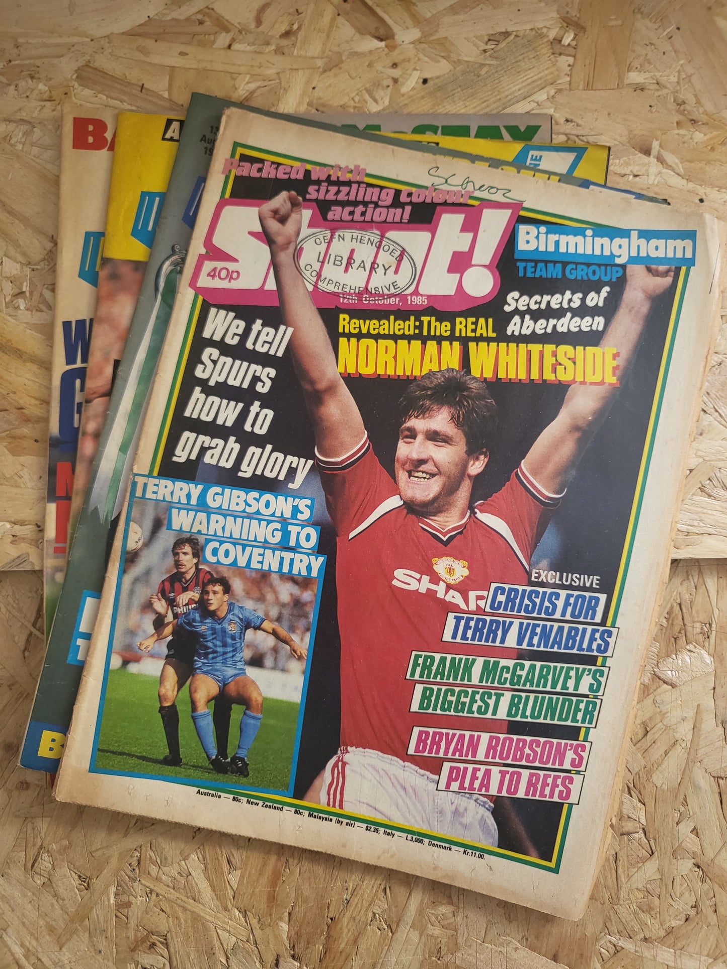 4x SHOOT Magazines Bundle/Job Lot (0030) Terry Venables Bryan Robson Terry Gibson