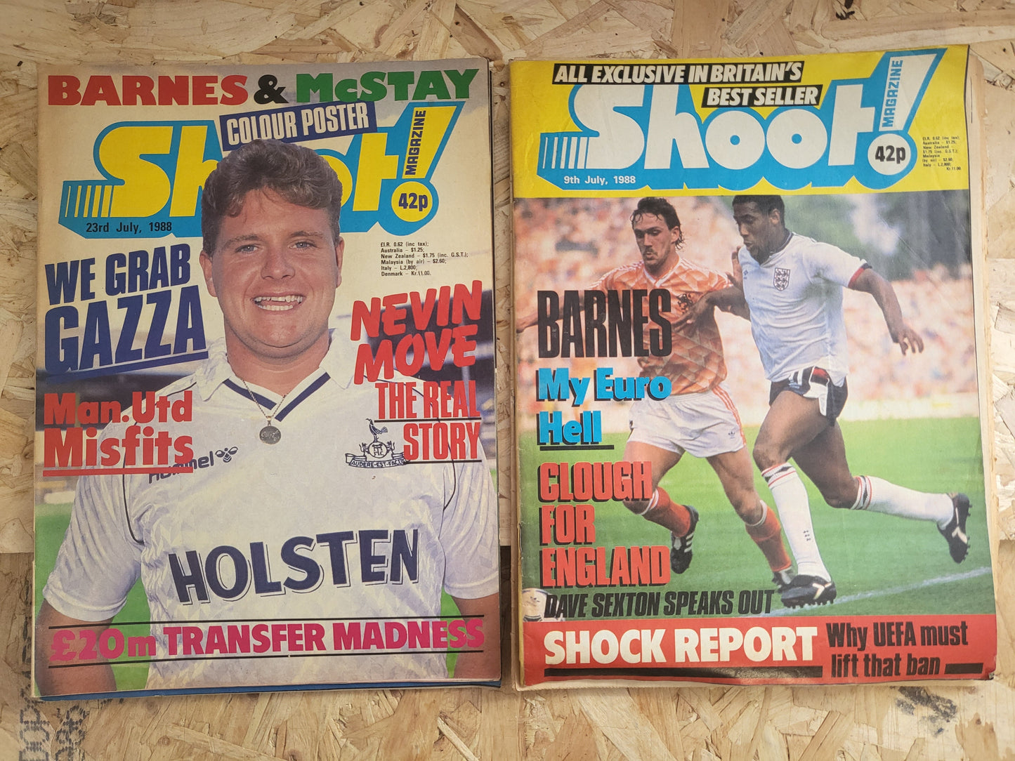 4x SHOOT Magazines Bundle/Job Lot (0030) Terry Venables Bryan Robson Terry Gibson