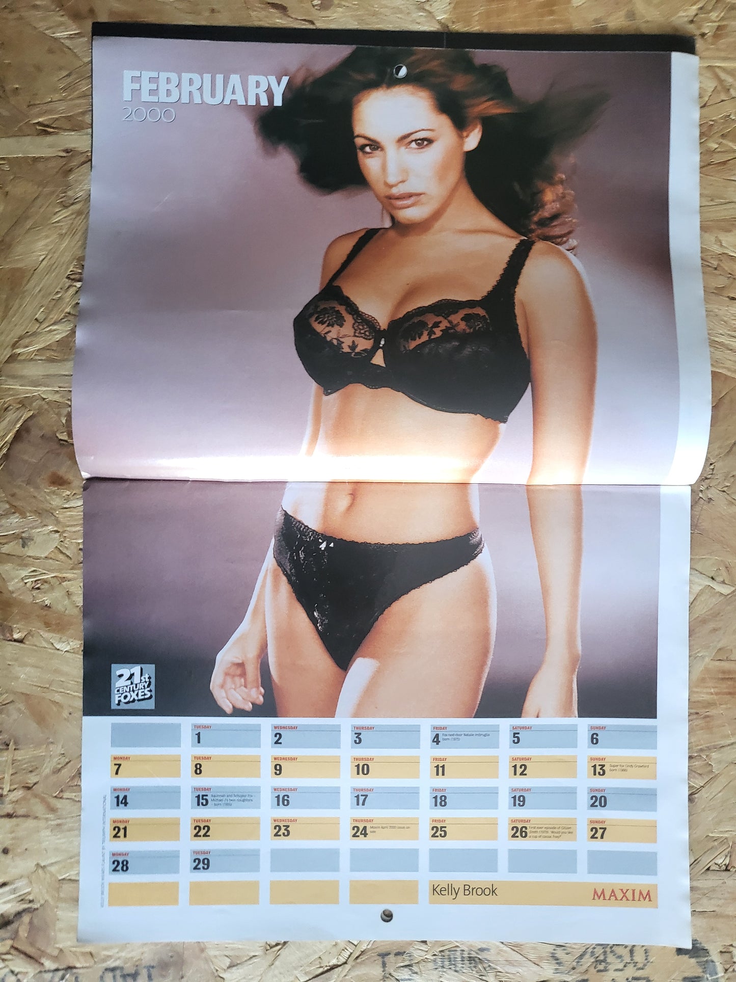 MAXIM Magazine Calendar 2000 "21st Century Foxes" (1003) Kelly Brook Angelina Jolie