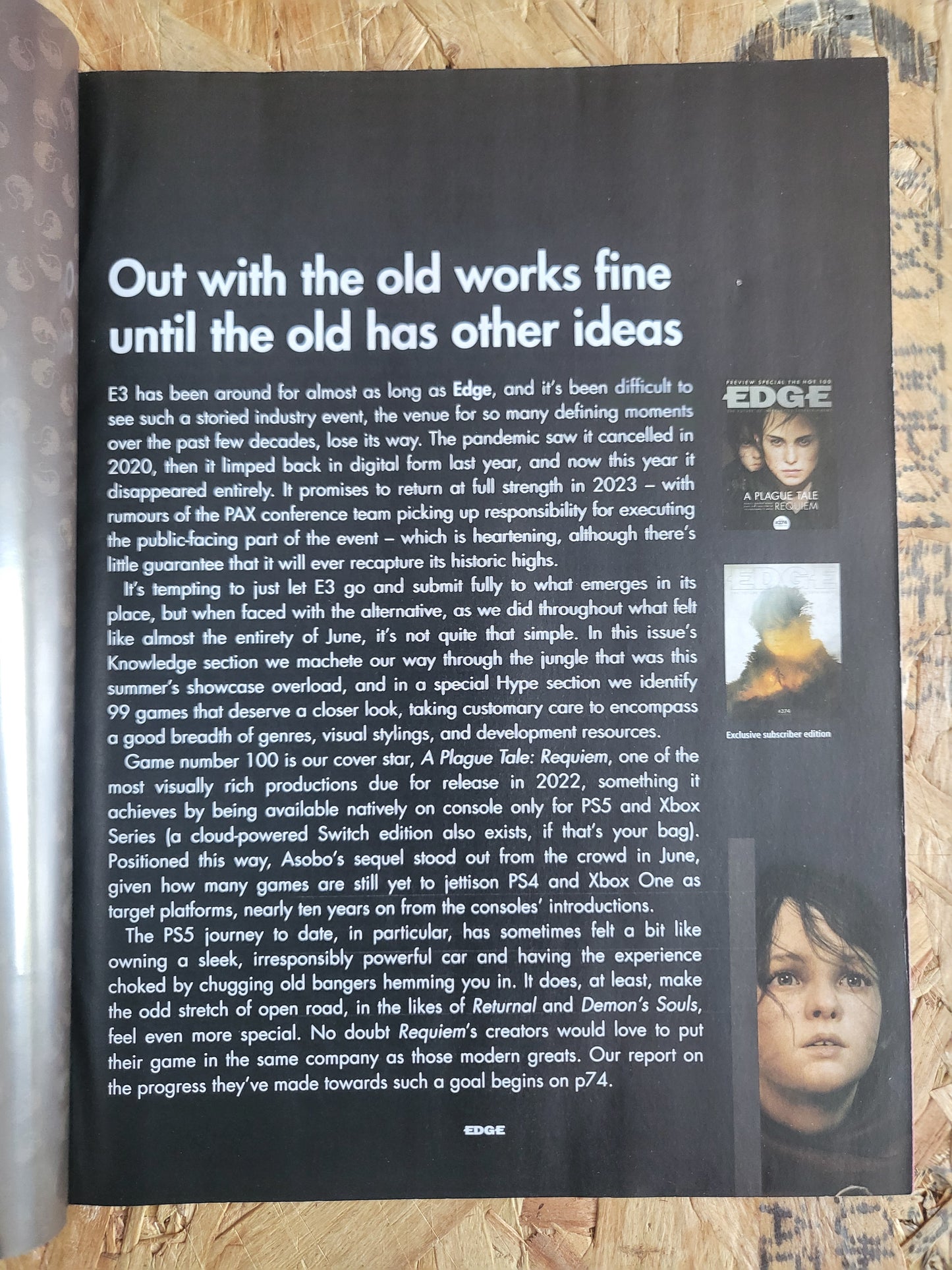 EDGE Magazine September 2022 #374 Subscriber (1005) A Plagues Tale Requim
