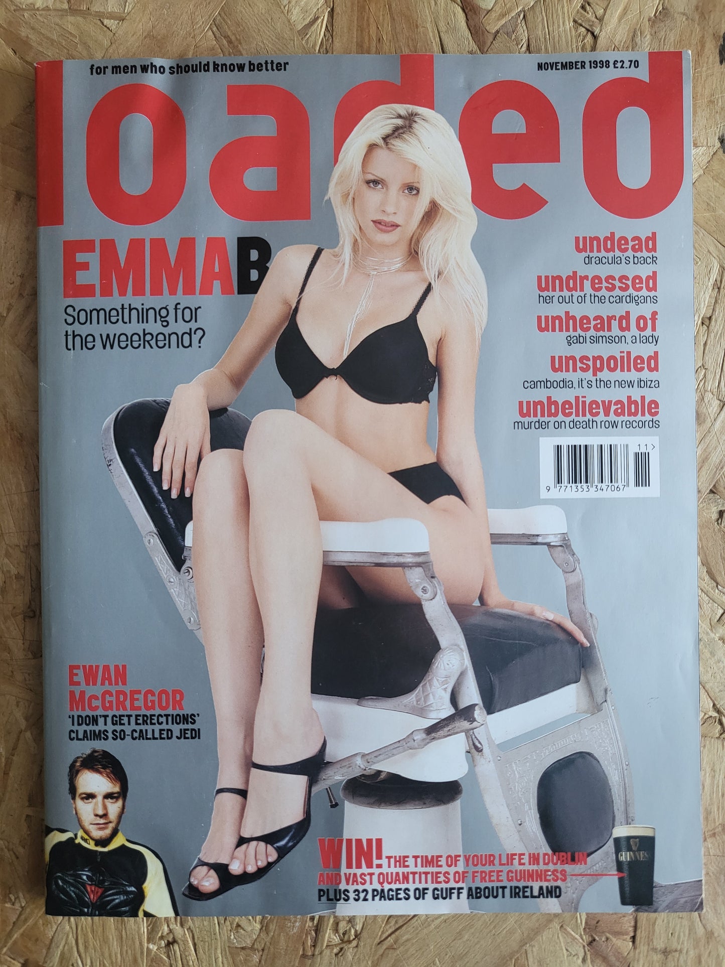 LOADED Magazine November 1998 (1006) Emma B Poster Gabi Simson Ewan McGregor