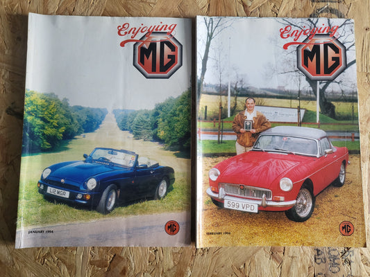 12x Enjoying Mg Magazines 1994 FULL YEAR Bundle/Job Lot (0032) MG 18/80, 18/100, MGB 4x4, Midget