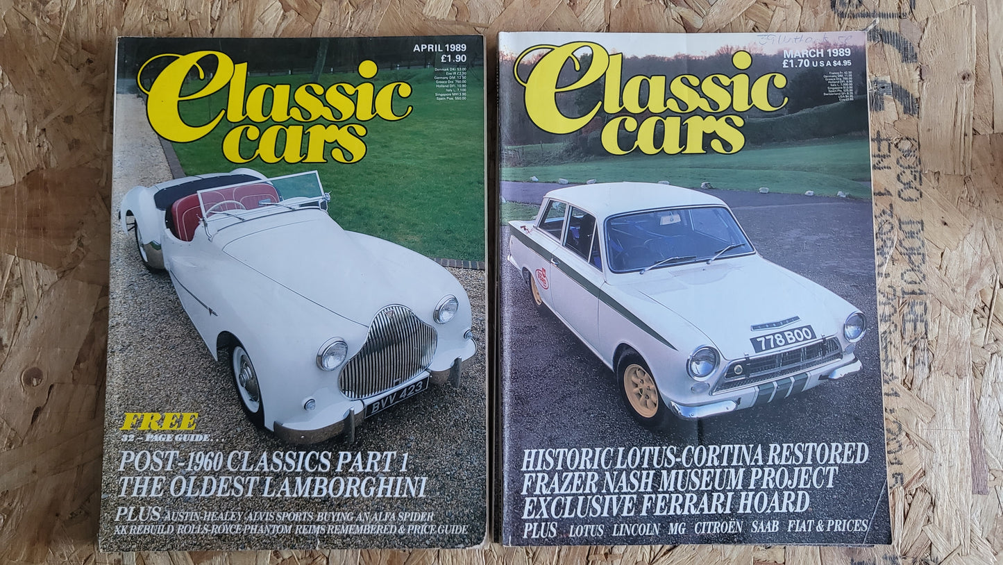 6x Classic Car Magazines January to June 1989 Bundle/Job Lot (0038) GT6 V12 E-Type