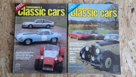 6x Thoroughbred & Classic Car Magazines January to June 1982 Bundle/Job Lot (0039) Hillman IMP Zagato Aston