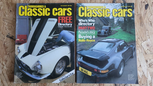 6x Classic Cars Magazines 1981 Bundle/Job Lot (00042) Rolls Royce Jaguar