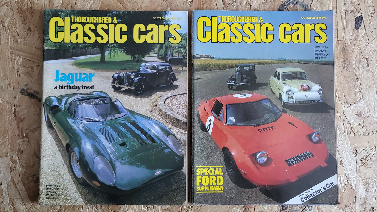 6x Classic Cars Magazines 1981 Bundle/Job Lot (00042) Rolls Royce Jaguar