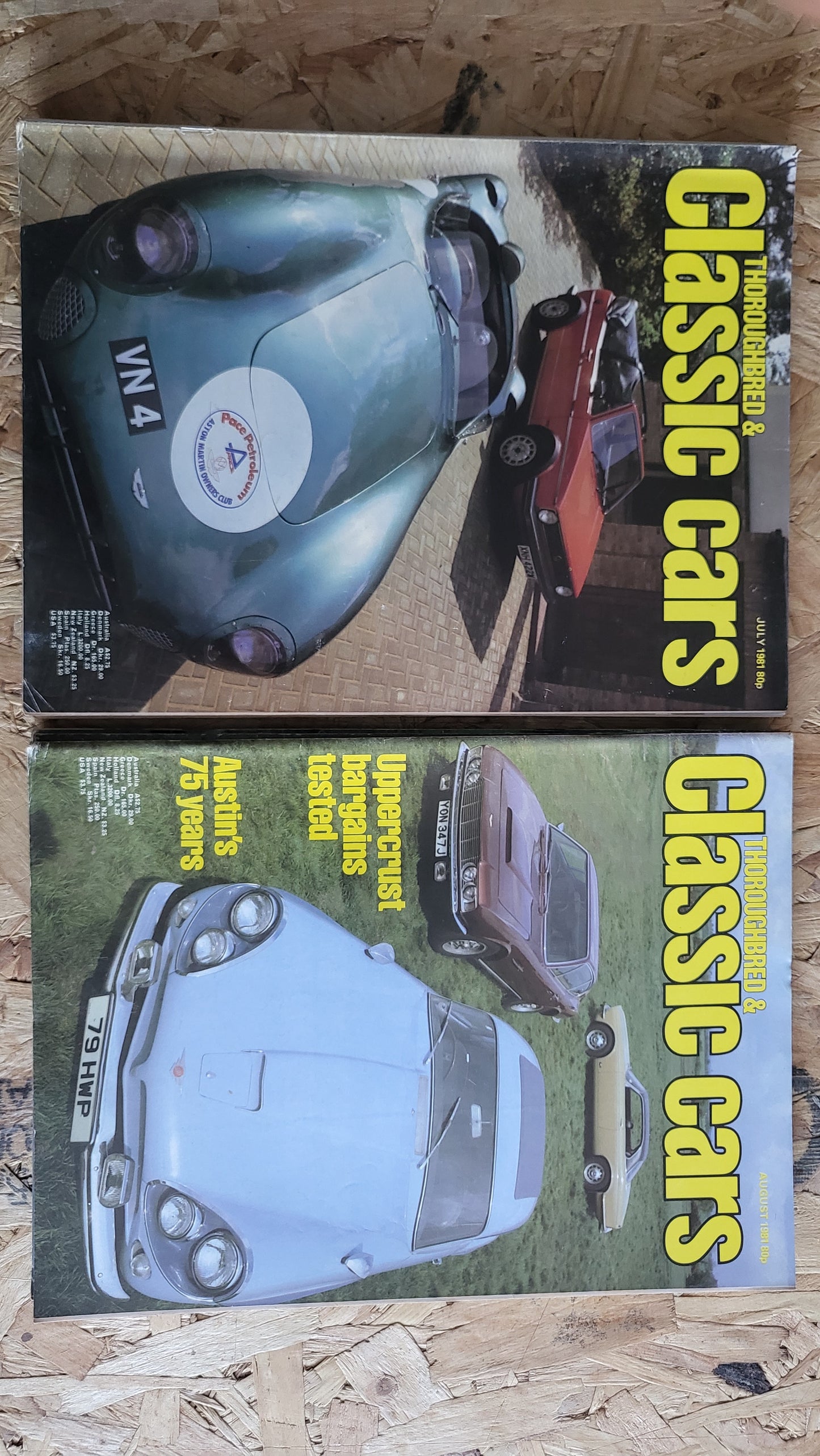 6x Classic Cars Magazines 1981 Bundle/Job Lot (00042) Rolls Royce Jaguar