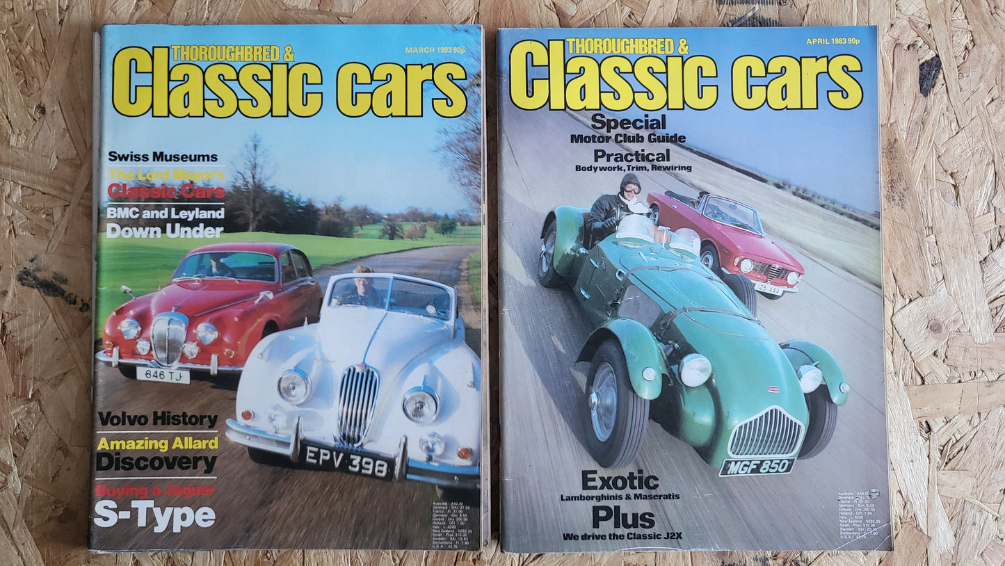 6x Classic Cars Magazines 1983 Bundle/Job Lot (00044) Jaguar Talbot 105