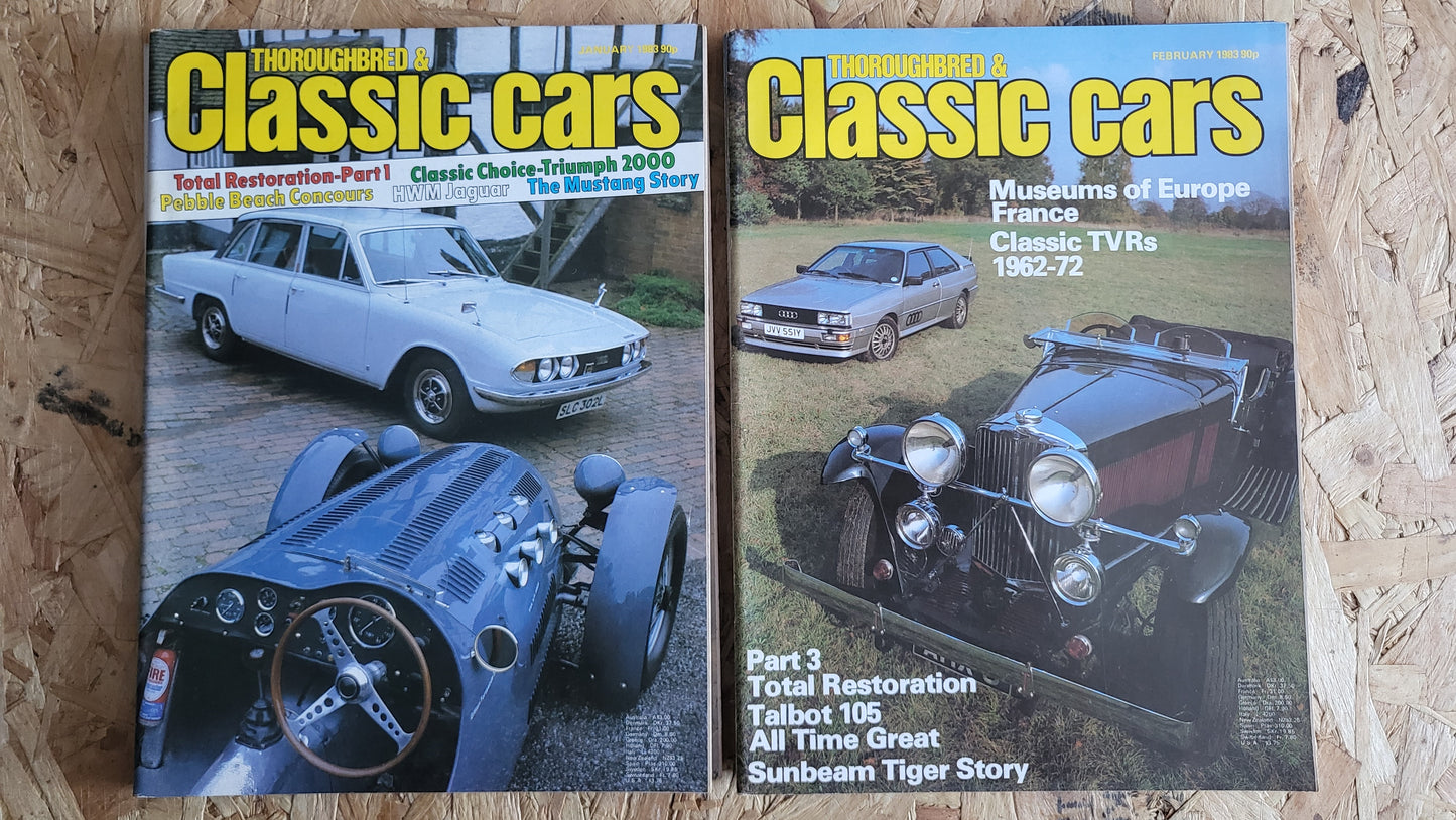 6x Classic Cars Magazines 1983 Bundle/Job Lot (00044) Jaguar Talbot 105