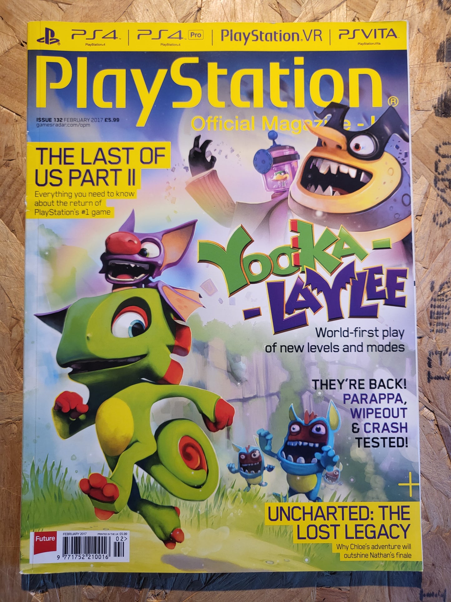 Playstation Magazine February 2017 #132 (1011) Yooka-Laylee The Last of Us Uncharted