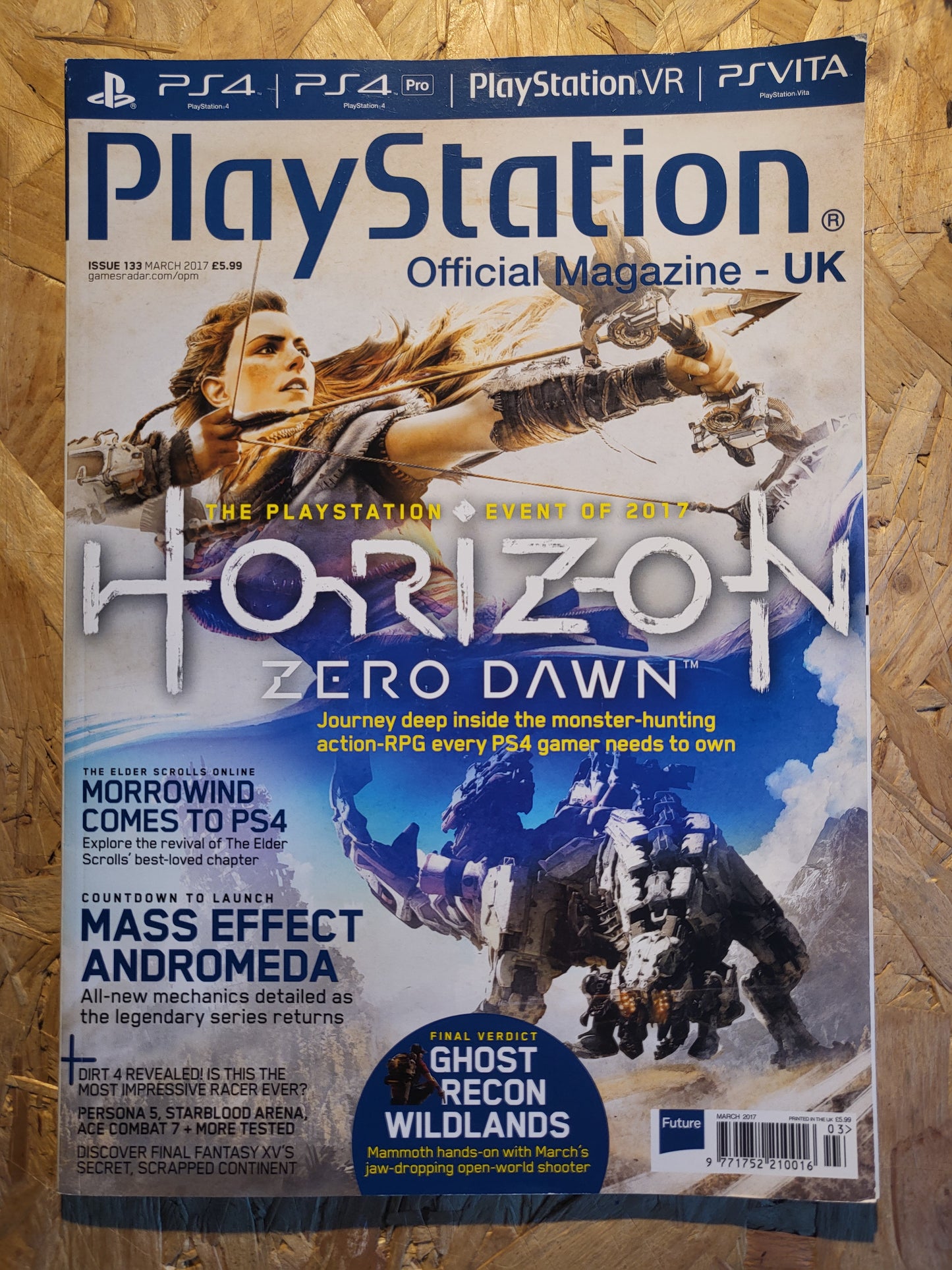 Playstation Magazine March 2017 #133 (1011) Mass Effect Horizon Ghost Recon