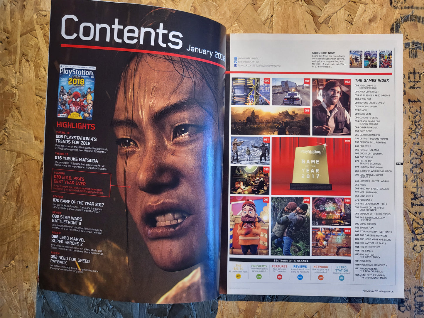 Playstation Magazine January 2018 #144 (1011) Spider-man God of War Red Dead Redeption