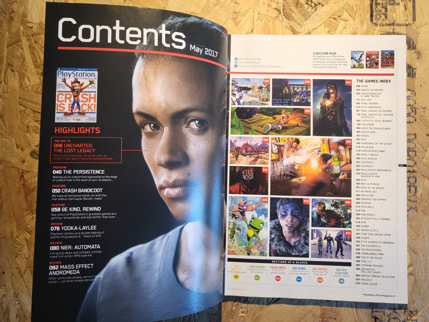 Playstation Magazine May 2017 #135 (1011) Mass Effect Crash Bandicote Uncharted