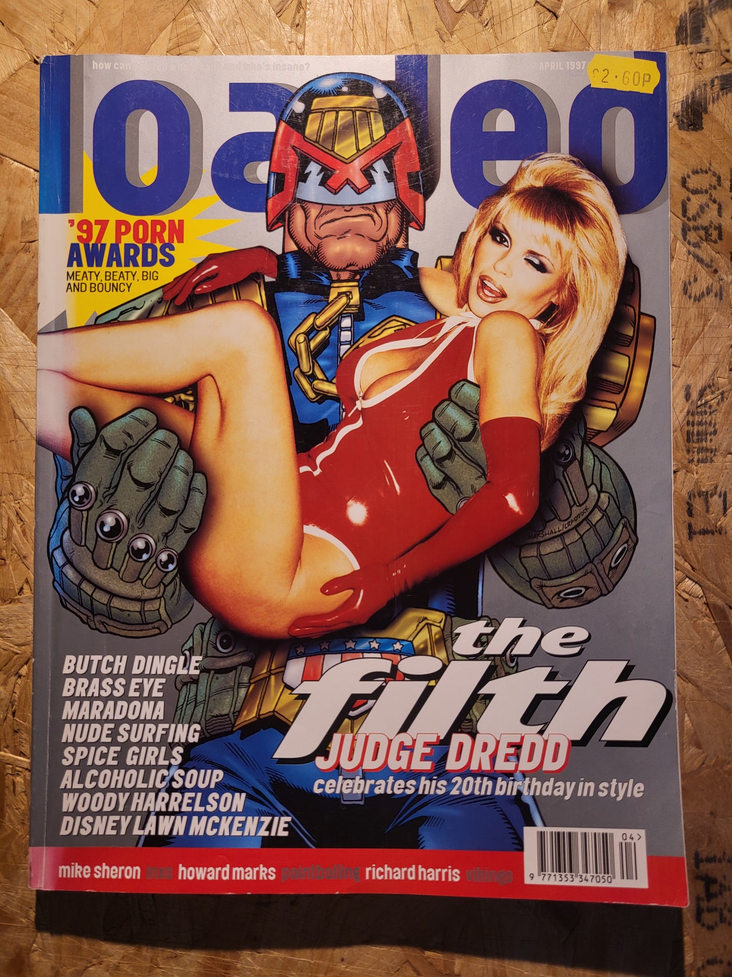 Loaded Magazine April 1997 (RARE)(1012) Amber Smith POSTER Judge Dredd