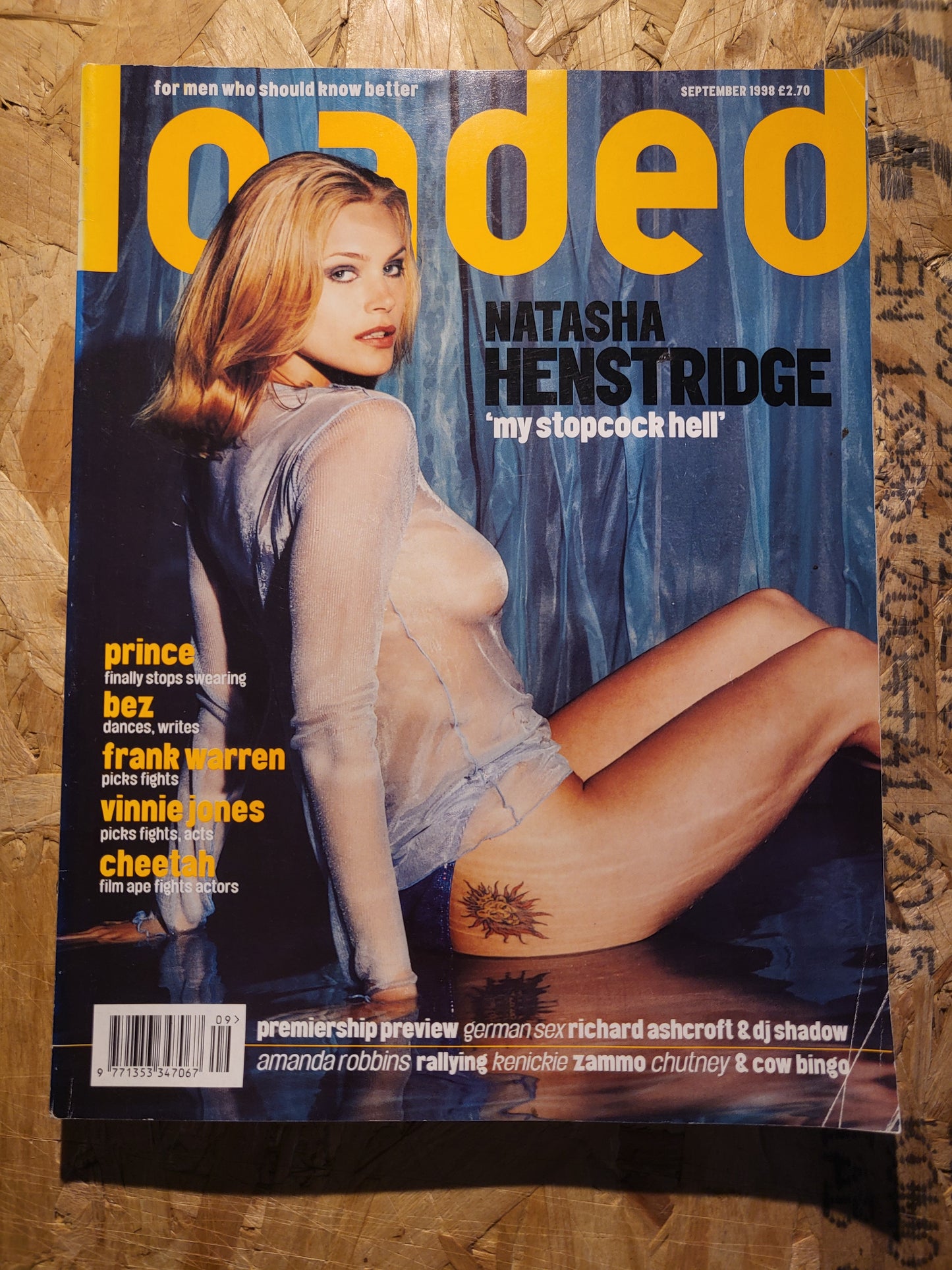 Loaded Magazine September 1998 (RARE)(1012) Amanda Robbins Natasha Henstridge POSTER