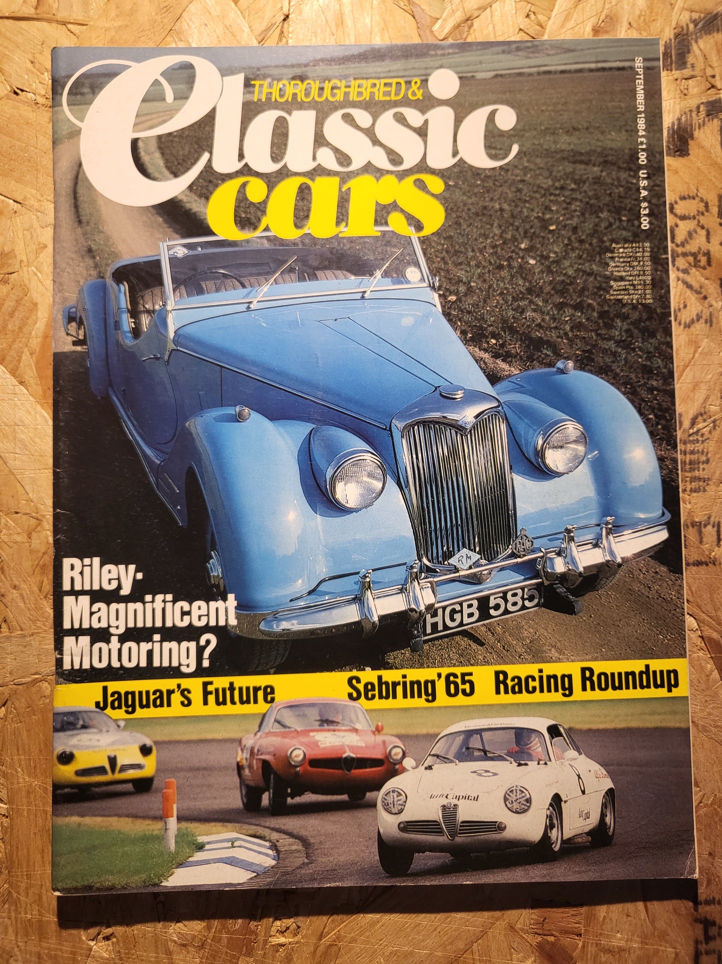 Classic Cars Magazine September 1984 (1013) Jaguar Sebring '65 MG TD 80s