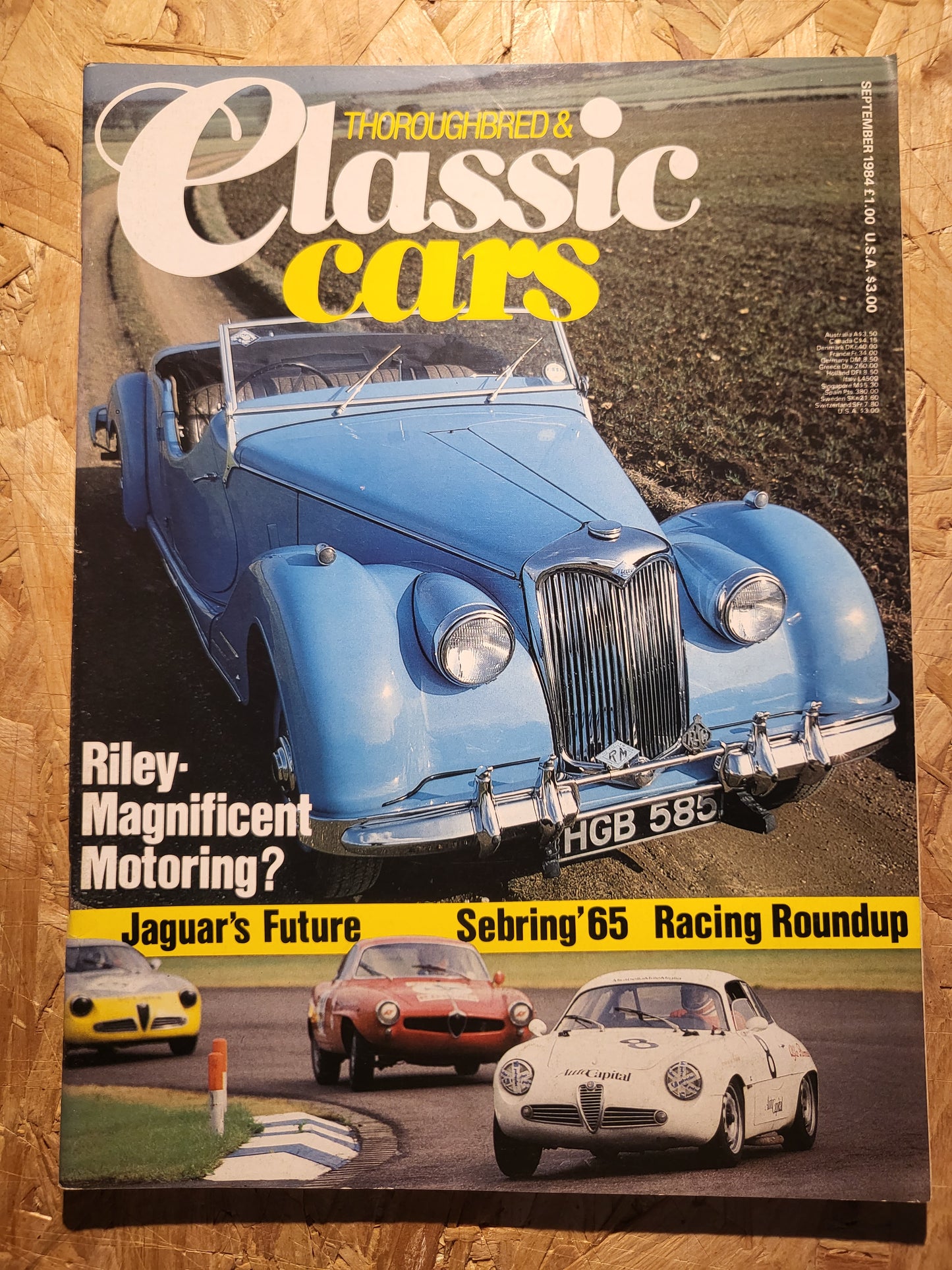 Classic Cars Magazine September 1984 (1013) Jaguar Sebring '65 MG TD 80s