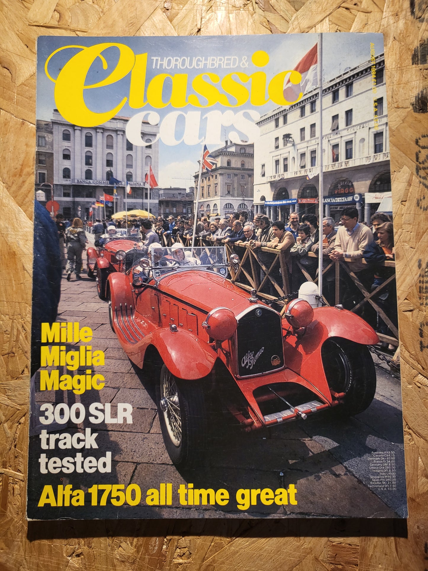 Classic Cars Magazine August 1984 (1013) Alfa 1750 Mercedes 300 SLR