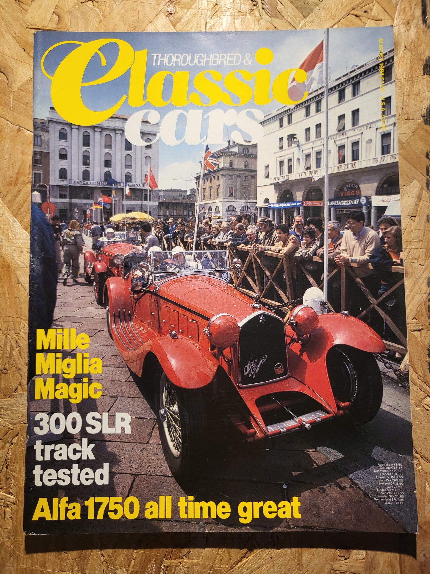 Classic Cars Magazine August 1984 (1013) Alfa 1750 Mercedes 300 SLR