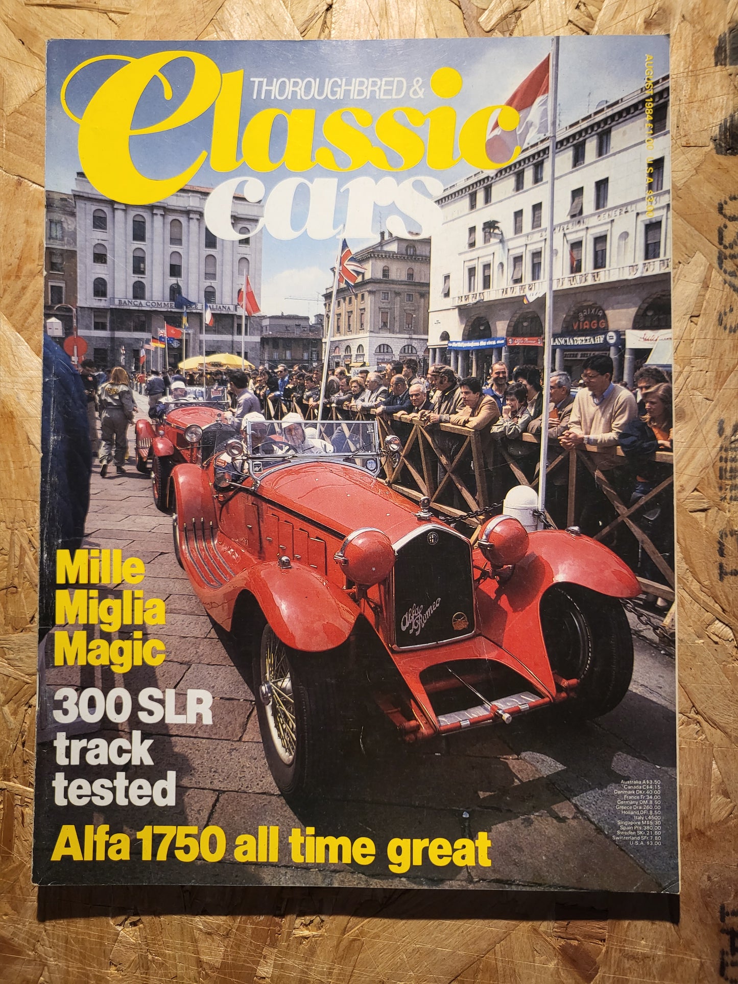 Classic Cars Magazine August 1984 (1013) Alfa 1750 Mercedes 300 SLR