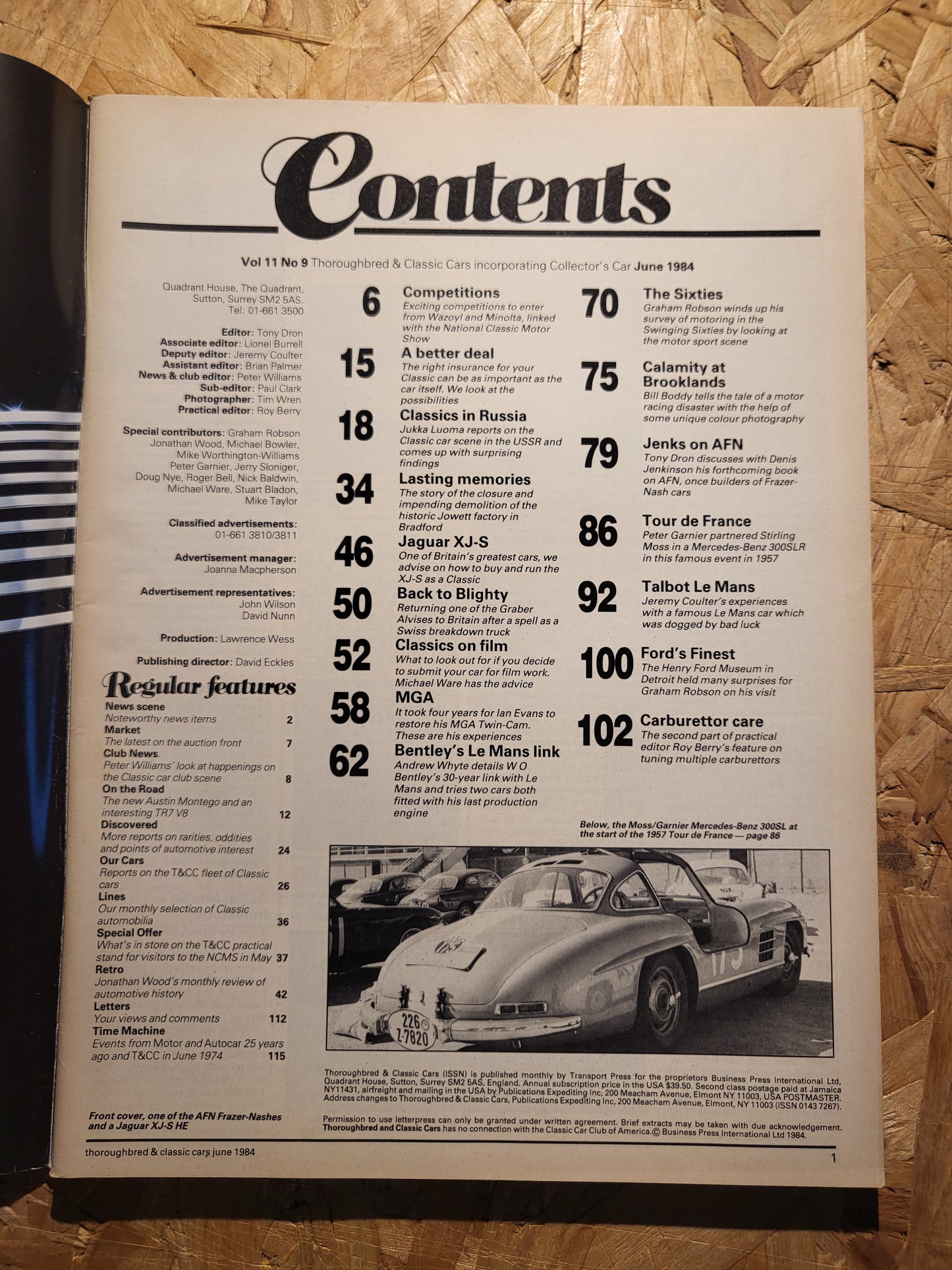 Classic Cars Magazine June 1984 (1014) Jaguar XJS MGA Bentley