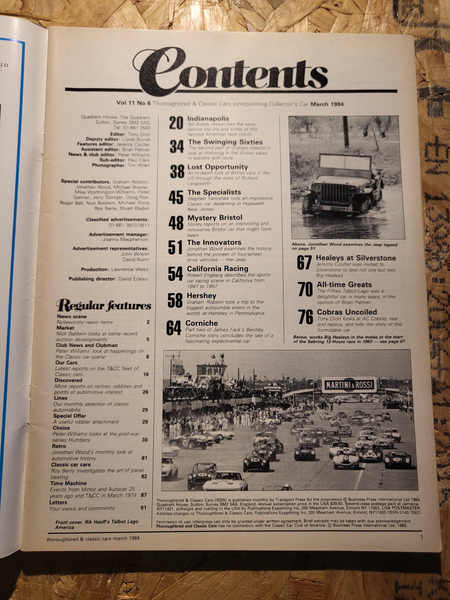 Classic Cars Magazine March 1984 (1015) Lago-Talbot Jeep Genesis