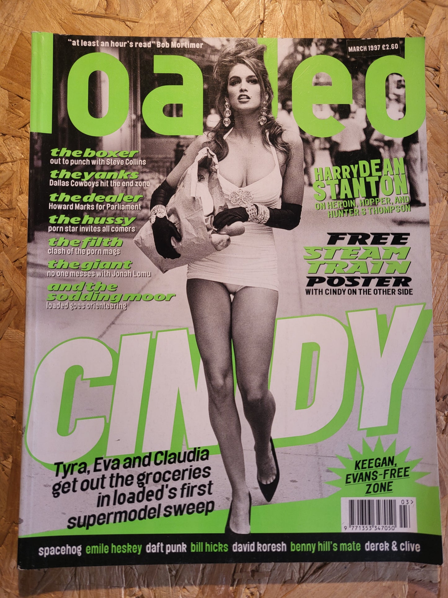 Loaded Magazine March 1997 (1017) Cindy Crawford POSTER Anna Amore
