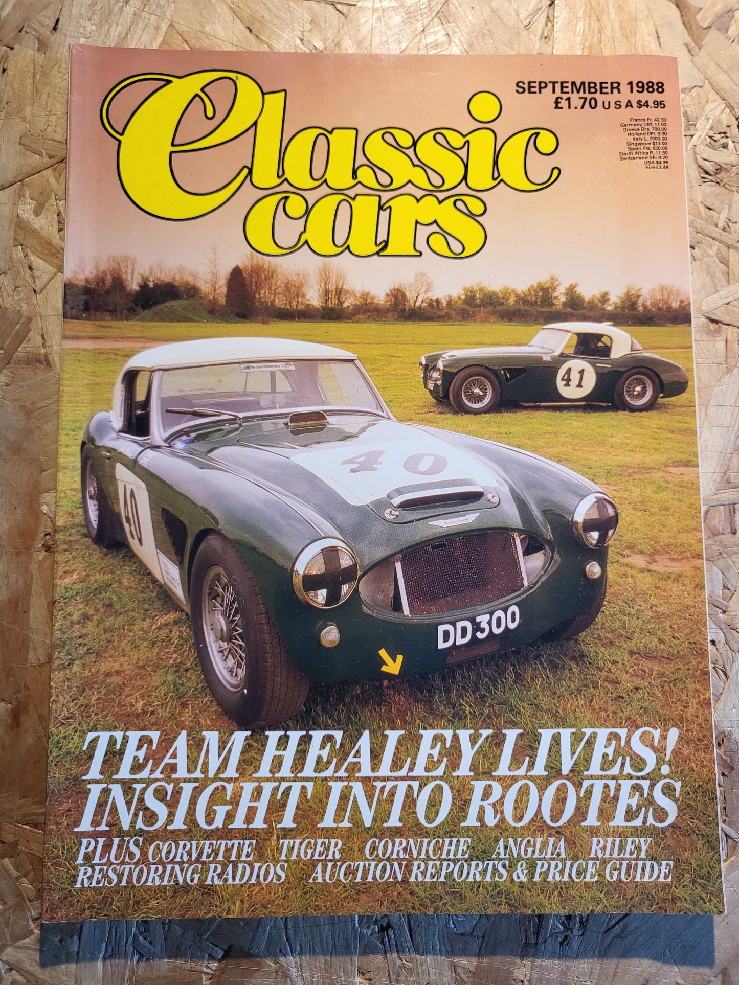 Classic Cars Magazine September 1988 (1019) Austin-Healey 3000 Corvette Tiger